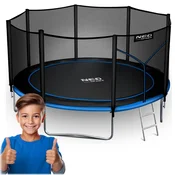 Vrtna trampolina 12 ft/374 cm z zunanjo mrežo in lestev Neo-Sport