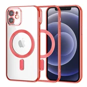 Ovitek Techsuit Luxury Crystal MagSafe za iPhone 12 - red