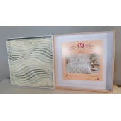 Tac Set posteljine Montana, Satenski, 200x220 cm, Belo-bež