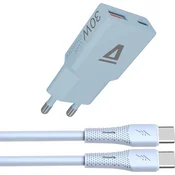 Punjac AVAX CH6415 / USB-C to USB-C / 30W / Light Blue