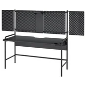 FRÖSKELAS Gaming miza, črna, 144x71 cm