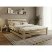 Ljubki dom Postelja PARIS povišana 120 x 200 cm bor Posteljno dno: Brez posteljnega dna, Vzmetnica: Vzmetnica Somnia 17 cm