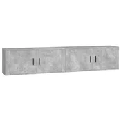 Vidaxl Stenska TV omarica 2 kosa betonsko siva 100x34,5x40 cm