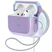 Zaštitni etui ESR Orbit Hybrid HaloLock za Apple AirPods 4 slušalice - ljubicast