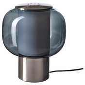 HÖGVIND Stona lampa, niklovano/siva staklo