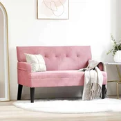 vidaXL Chesterfield klop Roza 112 x 65.5 x 75 cm Žamet