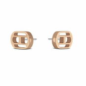 Tommy Hilfiger Minimalistični bronasti uhani z zatičem 2780548