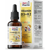 Vitamin D3 200 I.E. + K2 15 µg Family - kapljice
