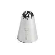 Pastry nozzle, rose, 8 teeth, stainless steel, 16 mm - de Buyer