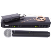 SHURE BREZ.SISTEM BLX1288E/MX53 dvokanalni SM58 ročni in MX153 naglavni