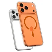 Spigen OVITEK SPIGEN MAGSAFE ZA IPHONE 17 PRO MAX PROZOREN Z ORANŽNO BARVO