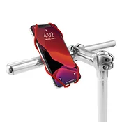 Držalo za mobilni telefon Bone Bike Tie 3, za kolo, nastavljiva velikost, rdeče, 4,7-7,2, silikonsko, za pritrditev na krmilo, rdeče