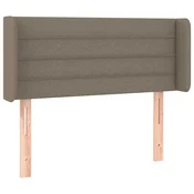 Vidaxl Vzglavje z ušesi taupe 93x16x78/88 cm blago