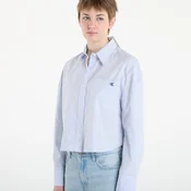 Srajca Calvin Klein Jeans Yarndye Cotton Poplin Shirt Blue XS