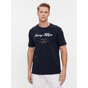Tommy Hilfiger Majica Script Logo Tee MW0MW33691 Mornarsko modra Regular Fit