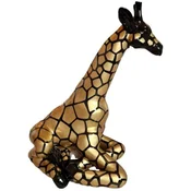 Casa Padrino luxury decorative sculpture giraffe gold/black H. 80 cm - Large decorative figure - XXL decorative sculpture - XXL decorative figure - XXL animal figure - Luxury XXL figures