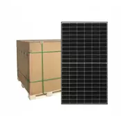 Paleta 36 kosov: PV modul JA Solar 500W, mono-Si, bifacial, N-tip polovične celice 182mm, približno 120cm kabli, MC4-EVO2A priključek, teža 27,3kg, Full Black