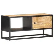 Vidaxl TV omarica z izrezljanimi vrati 90x30x40 cm mangov les