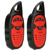 Alecto Walkie Talkie 2er Set für Kinder, 3 km Reichw., Schwarz /Ro