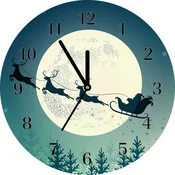 tulup.si Steklena ura SANTA CLAUS PRODAJA Črne kazalke