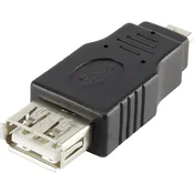 Renkforce USB 2.0 adapter [1x USB 2.0 vtič Micro-B - 1x USB 2.0 vtičnica A] črn Renkforce