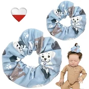 Trak za lase BLUE DOGS maxi NappiMe trakovi za lase za deklice