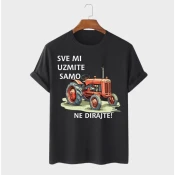 MAFIMI Muška majica Sve mi uzmite samo traktor ne dirajte, Crna