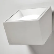 TECNICO by Sforzin Stenska svetilka Nasso, bela, kotna, širina 12 cm, omet, GX53 - Dnevna soba/jedilnica - Sodobni - Mavec/glina