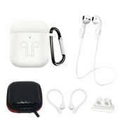 Kompletan set silikonskog kucišta za AirPods 2 / AirPods 1 - Bijela KP27722