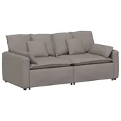 Vidaxl Modularni kavč z blazinami taupe