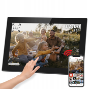 Dodirni digitalni okvir za fotografije frameo wi-fi zvucnik 10,1 crni + app