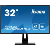 IIYAMA Monitor LED XB3288UHSU-B5 32 VA panel with 4K resolution 3840 x 2160 @60Hz 300 cd/m2 3000:1 3ms HDMI DP USB height, swivel, tilt
