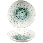 CHURCHILL Mineral zeleni globoki krožnik, organski, o: 253 mm (12 kos)