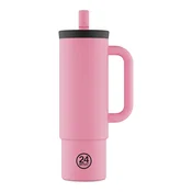 Termo lonček 24bottles Straw 800ml Flamingo roza barva, Straw.800.Flamingo