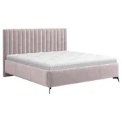 Hom`in OBLAZINJENA POSTELJA 140 cm x 200 cm , tekstil starinsko roza