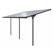 Pergola BRUCE H – sivi polikarbonat, 557×305 cm