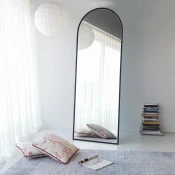 Hanah Home Ogledalo Mat crno
