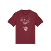 Life-Tree Majica Organic Fairwear Weltenbaum burgund