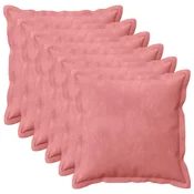 vidaXL Prevleka za blazino 6 pcs HOUTEN Roza 35 x 35 cm Žamet