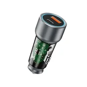 slomart Avtomobilski polnilec Dudao R4T 25W USB-A/USB-C - siv