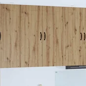vidaXL Stenska kuhinjska omarica z vrati Umetni hrast 80 x 31 x 100 cm