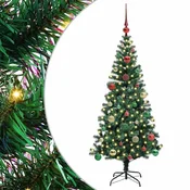 Vidaxl Umjetna preddekorirana božićna jelka med 150 LED Zelena 150 cm