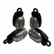 Car 888 Accessories Kapice ventila Bomb, 4 komada, Sive