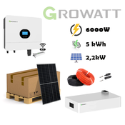 Li-ion SONCNA ELEKTRARNA GROWATT 2,1kWp z 5kWh hranilnikom Growatt SPF-AXE