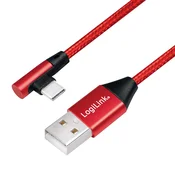 LogiLink USB-C na USB-A kabel, 1 m, crveni (CU0146)