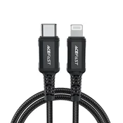 Polnilni in podatkovni 30W USB-C v Lightning kabel Acefast C4-01 - 480Mbps - 1.8m - black