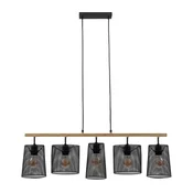 Brilo 4078-054 - Luster na sajli WOOD & STYLE 5xE27/60W/230V