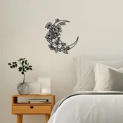 Wallity Zidna dekoracija Flower Moon 1 - M, 50 x 47 cm, Crna
