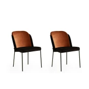 Hanah Home Set 2 trpezarijske stolice Bronzano-Crni