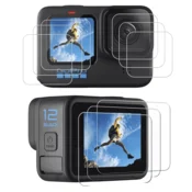 Nikcorp Komplet 6x kaljeno zaščitno steklo 9H za zaslon in objektiv športne kamere GoPro Hero 9, 10, 11, 12 in 13